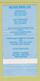 Matchbook Cover - Hilchie Seafood Fish Mark Chester NS 30 Strike
