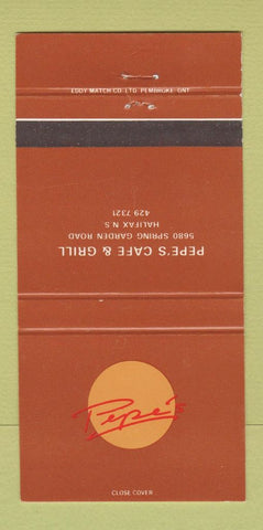 Matchbook Cover - Pepe's Cafe Grill Halifax NS 30 Strike