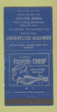 Matchbook Cover - Armview Restaurant Halifax NS 30 Strike