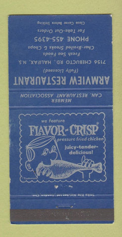 Matchbook Cover - Armview Restaurant Halifax NS 30 Strike