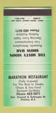 Matchbook Cover - Marathon Restaurant Halifax NS Misty Moon Show Bar 30 Strike