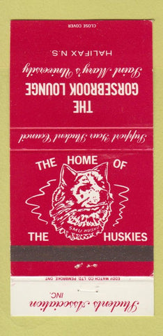 Matchbook Cover - Gorsebrook Huskies Halifax NS St Mary's University 30 Strike