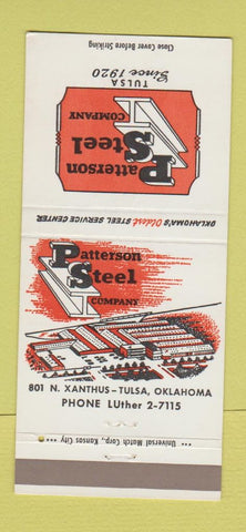 Matchbook Cover - Patterson Steel Tulsa OK 30 Strike