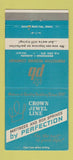 Matchbook Cover - Crown Jewel Line Mattresses Birmingham AL 30 Strike
