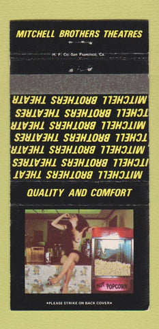 Matchbook Cover - Mitchell Bros Porn Theatres CA California WEAR 30 Strike