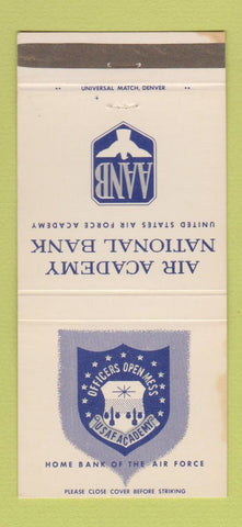 Matchbook Cover - US Air Force Air Academy Bank Colorado Springs 30 Strike