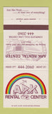 Matchbook Cover - Ark Rental Center Houston TX 30 Strike