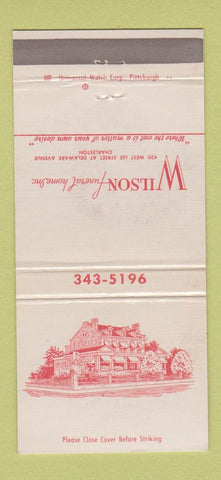 Matchbook Cover - Wilson Funeral Home Charleston WV 30 Strike