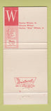 Matchbook Cover - Wilson Funeral Home Charleston WV 30 Strike
