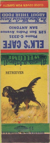 Matchbook Cover - Elk's Cafe San Antonio TX