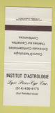 Matchbook Cover - Institut D'Astrologie QC 30 Strike