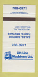 Matchbook Cover - Lift Line Fork Lifts Welland ON 30 Strike