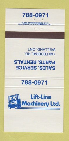 Matchbook Cover - Lift Line Fork Lifts Welland ON 30 Strike