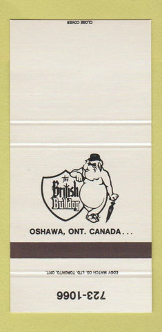 Matchbook Cover - British Bulldog Oshawa ON 30 Strike