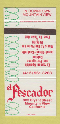 Matchbook Cover - El Pescador Mountain View CA 30 Strike