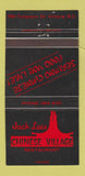 Matchbook Cover - Jack Lee's Chinese Village Victoria BC 30 Strike