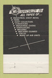 Matchbook Cover - Steinke Fenton Fabricators Jackson MI 40 Strike