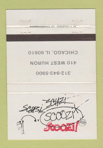 Matchbook Cover - Scoozi Chicago IL 40 Strike