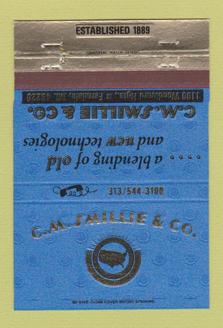 Matchbook Cover - CM Smillie Ferndale MI 40 Strike