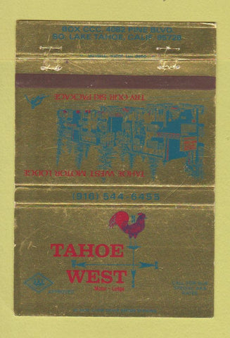 Matchbook Cover - Tahoe West Motor Lodge South Lake Tahoe CA 40 Strike