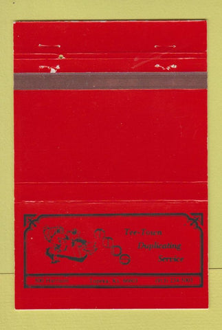 Matchbook Cover - Tee Town Duplicating Topeka KS 40 Strike