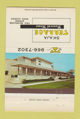 Matchbook Cover - Skaja Terrace Funeral Home Niles IL 40 Strike