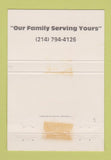 Matchbook Cover - Texarkana Funeral Home TX 40 Strike