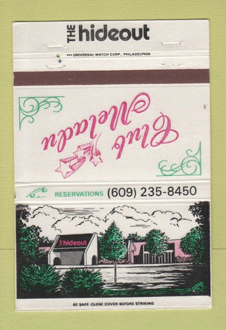 Matchbook Cover - The Hideout Club Meladu Mount Laurel NJ 40 Strike