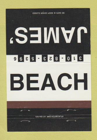 Matchbook Cover - James' Beach Venice  40 Strike