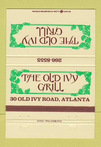 Matchbook Cover - Old Ivy Grill Atlanta GA 40 Strike