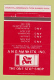 Matchbook Cover - Ang Markets Grocery Shur Save Churchville NY 40 Strike