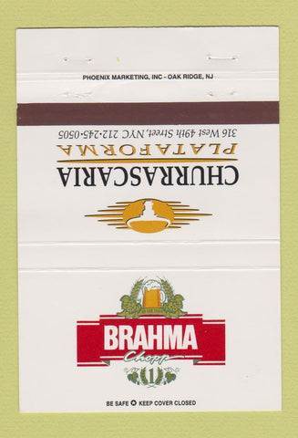 Matchbook Cover - Brahma Chopp Churrascaria New York City 40 Strike