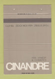 Matchbook Cover - Cinandre Salon New York City 40 Strike