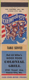 Matchbook Cover - Colonial Grill Kansas City MO local manumark WWII