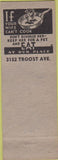Matchbook Cover - Colonial Grill Kansas City MO local manumark WWII