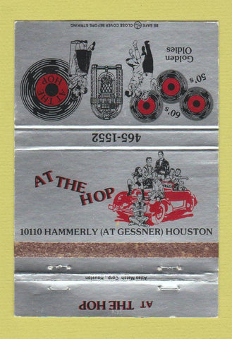 Matchbook Cover - At the Hop Houston TX WEAR 40 Strike