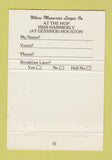 Matchbook Cover - At the Hop Houston TX WEAR 40 Strike