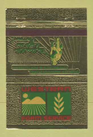 Matchbook Cover - Western Farm Service Fresno CA Madera Salinas 40 Strike