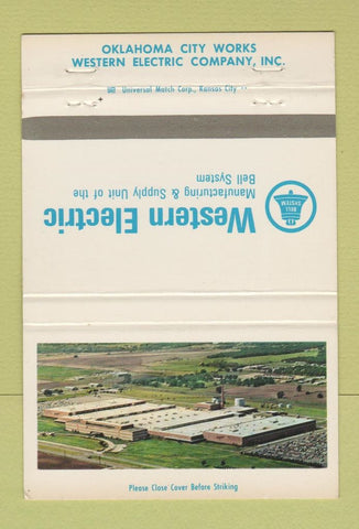 Matchbook Cover - Western Electric Oklahoma City OK Bell Telephone 40 Strike