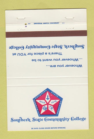 Matchbook Cover - Southern State College Wilmington Fincastle OH 40 Strike