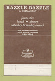 Matchbook Cover - Razzle Dazzle Restaurant Santa Monica CA 40 Strike