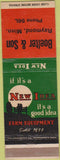 Matchbook Cover - New Idea Tractors Raymond MN Boelter  and  Son