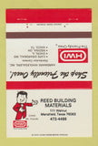 Matchbook Cover - Reed Building Materials Mansfield TX 40 Strike