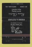 Matchbook Cover - Reese Electric North Bend OR BLACK 40 Strike