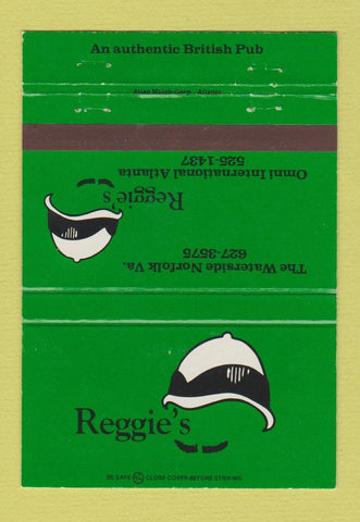 Matchbook Cover - Reggi'es British Pub Norfolk VA Atlanta GA 40 Strike