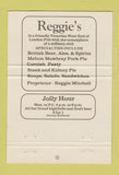 Matchbook Cover - Reggi'es British Pub Norfolk VA Atlanta GA 40 Strike