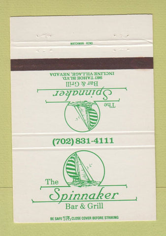Matchbook Cover - Spinnaker Bar Grill Incline Village NV 40 Strike