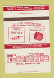 Matchbook Cover - Smith Textile Apron Gastonia NC 40 Strike