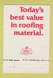 Matchbook Cover - Tri Ply Bitumen Southeast Roofing Supply Salinas CA 40 Strike