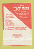Matchbook Cover - Southern Command Army Air Force Exchange Service 40 Strike